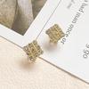 2024 New High-End Square Geometric Earrings: Exquisite Fairy Style, Personalized Design for Women