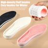 1 Pair Wool Fleece Insoles Foot Pain Relief Soft Thick Warm Winter Inner Soles Shock Absorbing Boots Sports Shoes Insert Liners Cushions