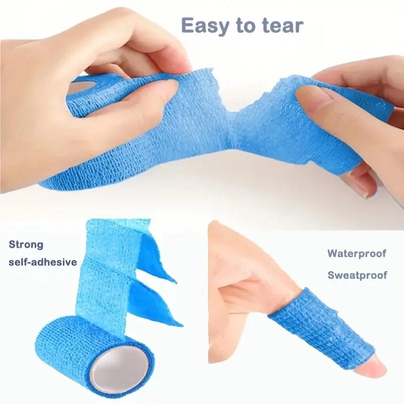 10Pcs Elastic Self Adhesive Athletic Tape 2 5Cm Non Woven Sports Bandage For Foot Support Joint Protection