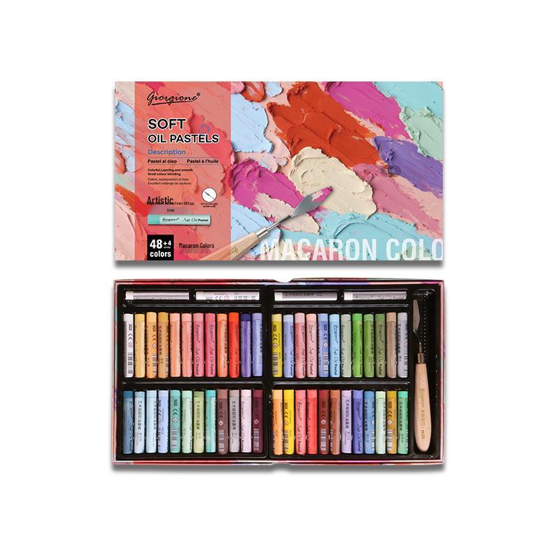 Giorgione Super Soft Oil Pastels Set - 48 Heavy Colors & 24 Macaron Shades