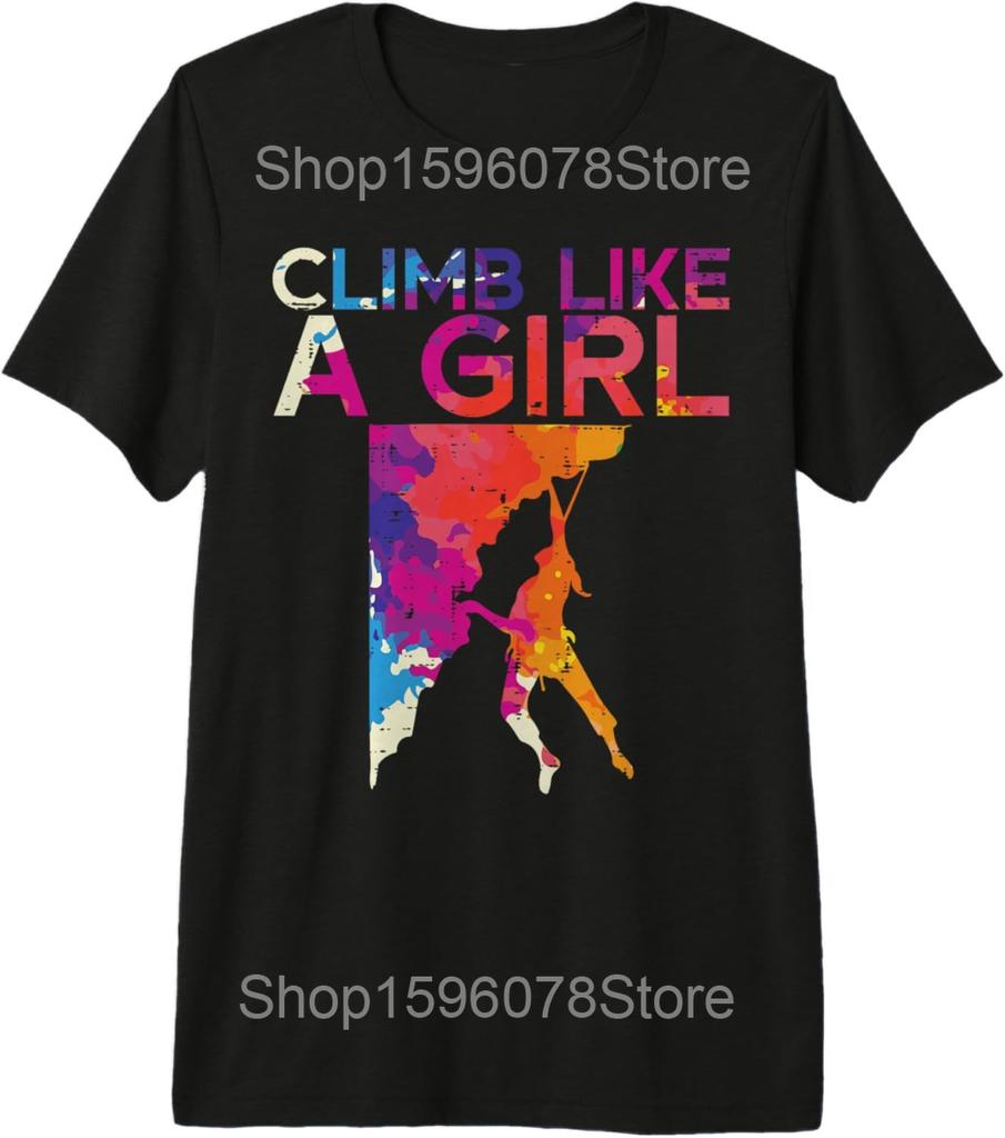 Eat Sleep Climb Repeat Felskletterer Bouldern Bergsteigen T-Shirts Humor Streetwear T-Shirt Kurzarm Unisex Lockere Kleidung