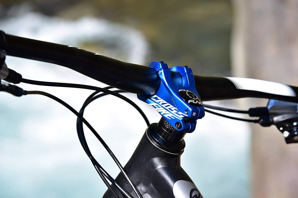 FUNN Crossfire Clamp Suitable for Bicycles and Mountain Lightweight Stem, Diameter 35mm, Bikes, Durable, (Length 50mm, Orange)