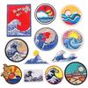 New Wave Cloth Sticker Mountain And River Map Embroidery Sticker Adhesive Badge Boy Cartoon Embroidery Glacier Patch Sticker