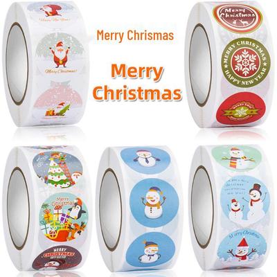 500 Merry Christmas Self-Adhesive Gift Decoration Sealing Stickers