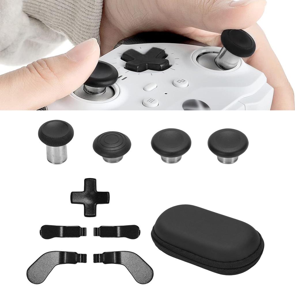 Metal Thumbsticks Replacement for Controll S Ies 2 with 4 Replaceable Magnetic Joysticks 4 Paddles 1 D Pads Accessory Parts