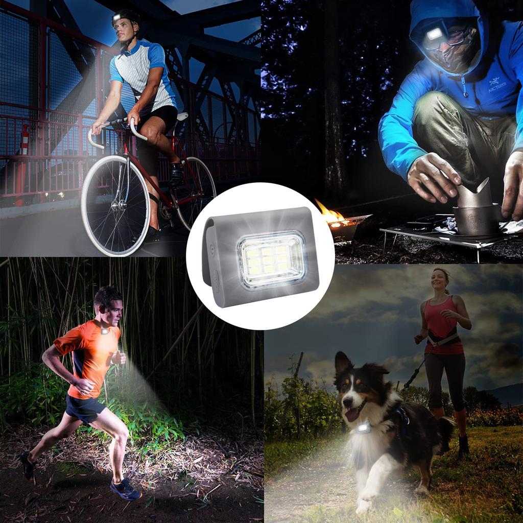 XBGD Running USB Safety 4 Lighting 200 for and Strolling Light, Rechargeable, Light, Bright, Lightweight, Waterproof, Magnetic, Modes, Lumens,
