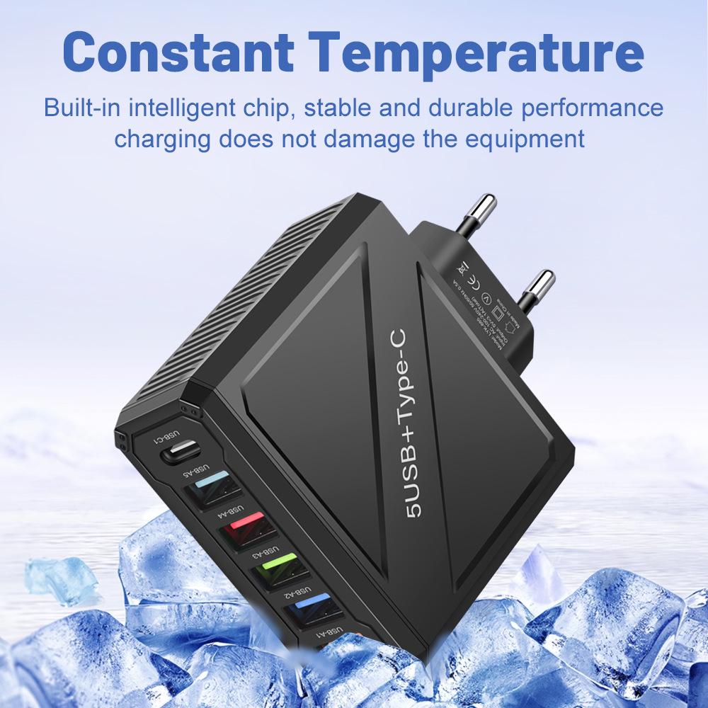 3.1A 5-Port USB Mobile Phone Charger with EU, US, UK, KR Plugs