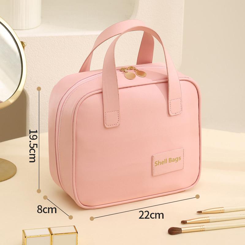 

High-Value Makeup Bag, Large Capacity Portable Travel Wash Bag, Cosmetics Storage Bag, Waterproof Handbag розовый