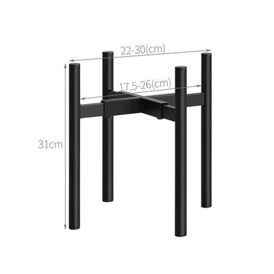 Wrought Iron Telescopic Flower Pot Stand - Indoor/Outdoor Balcony Plant Holder