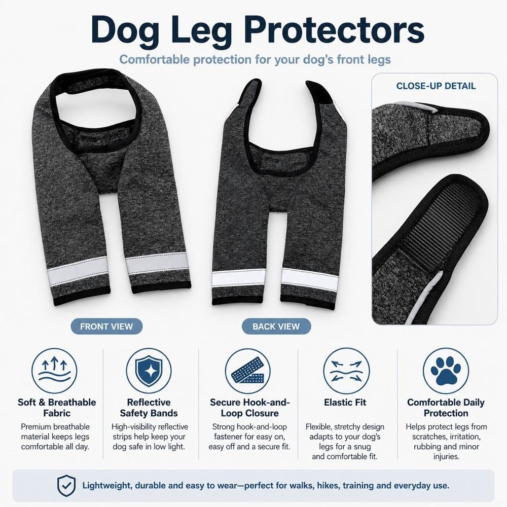 Breathable Dog Leg Support Sleeve Soft Dog Knee Pads Dog Recover Legs Pad For Dog Front Leg