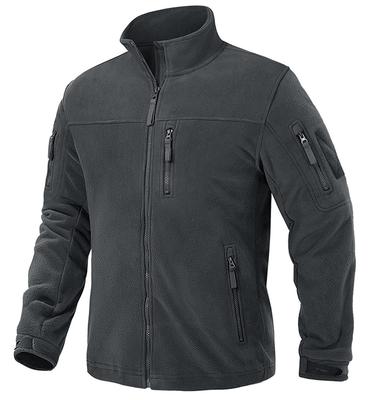 [TACVASEN] Tactical Blouson Men's Winter Clothing Windproof Long Sleeve Thick Jacket Zippered Casual Wear Windproof Zipper Pocket Workwear Outdoor Fle