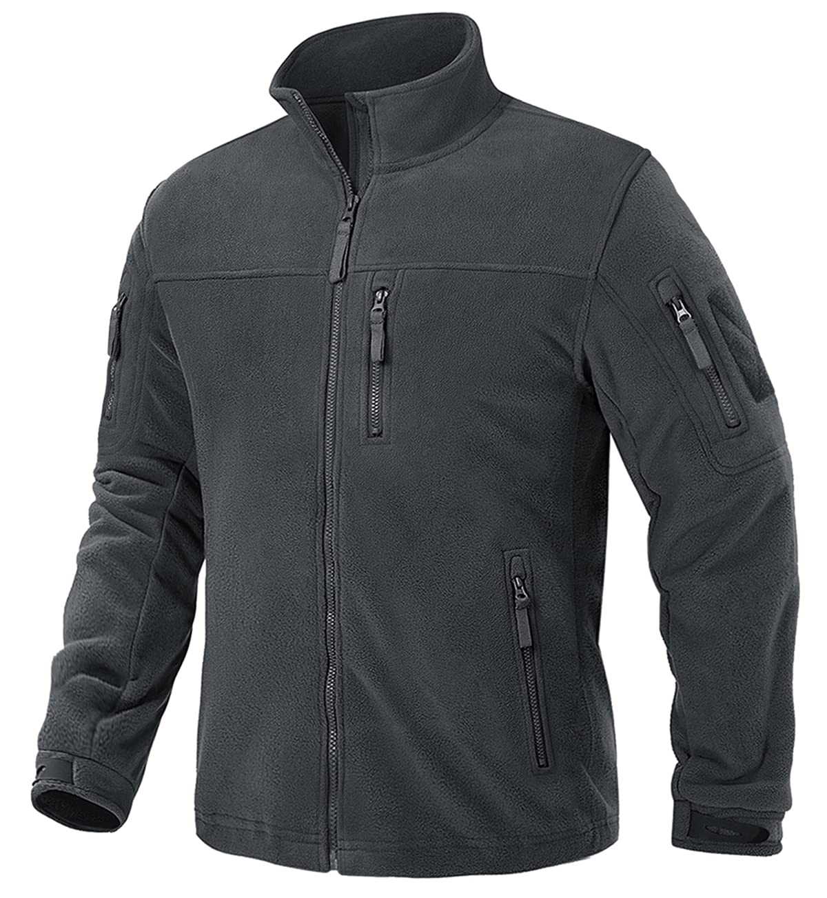 

[TACVASEN] Tactical Blouson Men s Winter Clothing Windproof Long Sleeve Thick Jacket Zippered Casual Wear Windproof Zipper Pocket Workwear Outdoor Fle