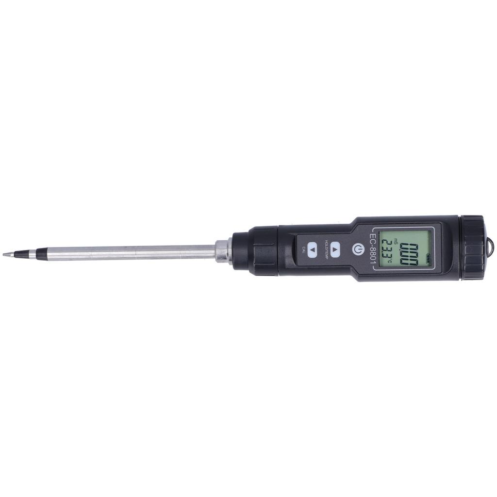 EC Tester with LCD Display Soil Conductivity Temperature Meter for Garden Orchard