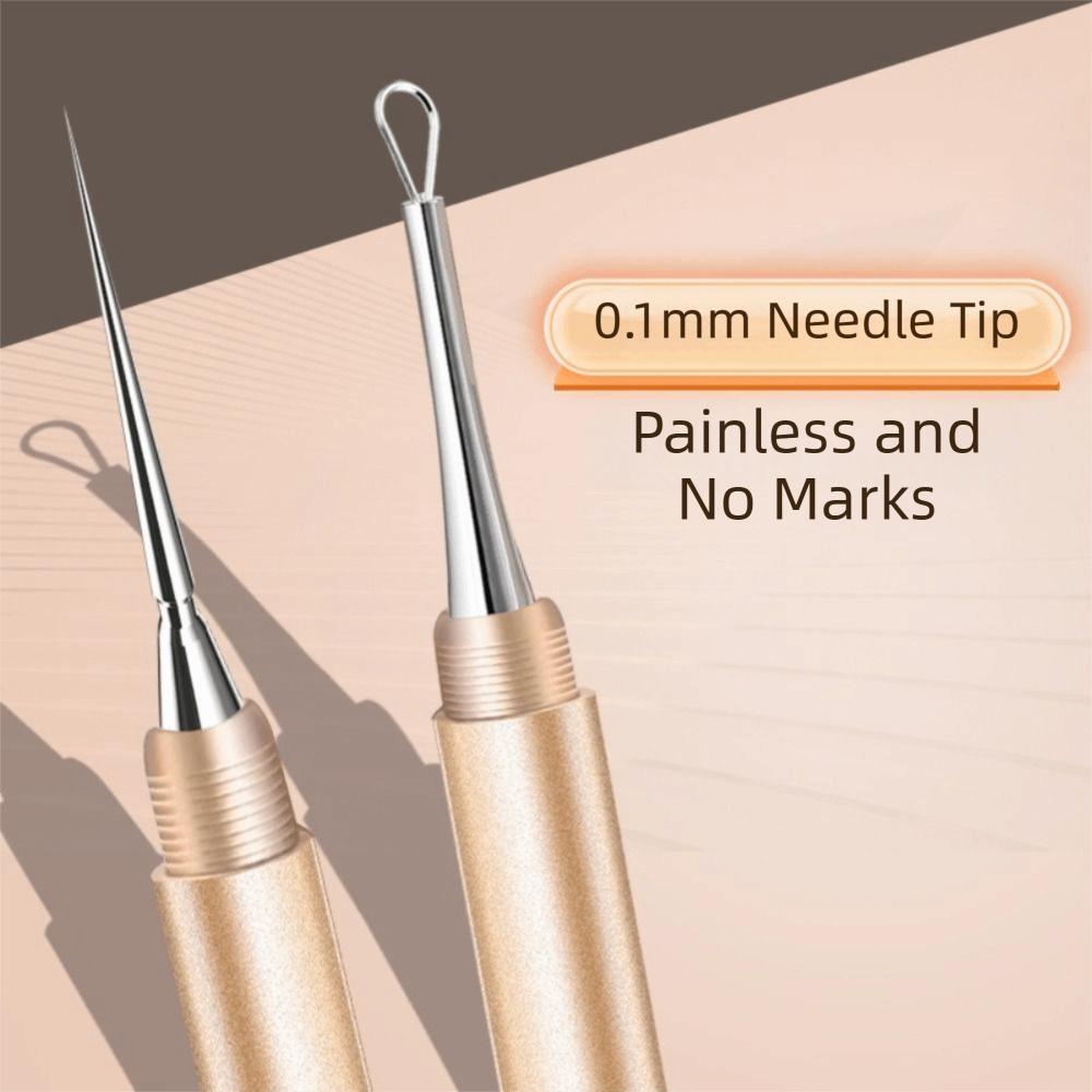 Stainless Needles Comedone Remover Double-Ended Acne Removal Tool Pore Cleaner Pimple Removal