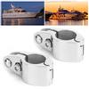 2Pcs Bimini Top Jaw Slide Clamp Steel Boat Hardware Fitting for Inflatable Commercial Yachts