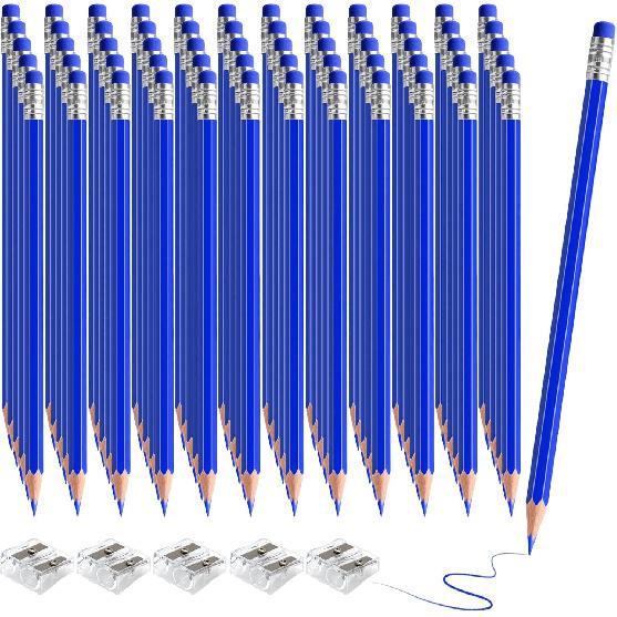 60 PCS Lightblue Colored Pencils, Pre-sharpened Professional Wooden Art Pencils Set for Artists Painting | Premium Drawing Sketching Supplies