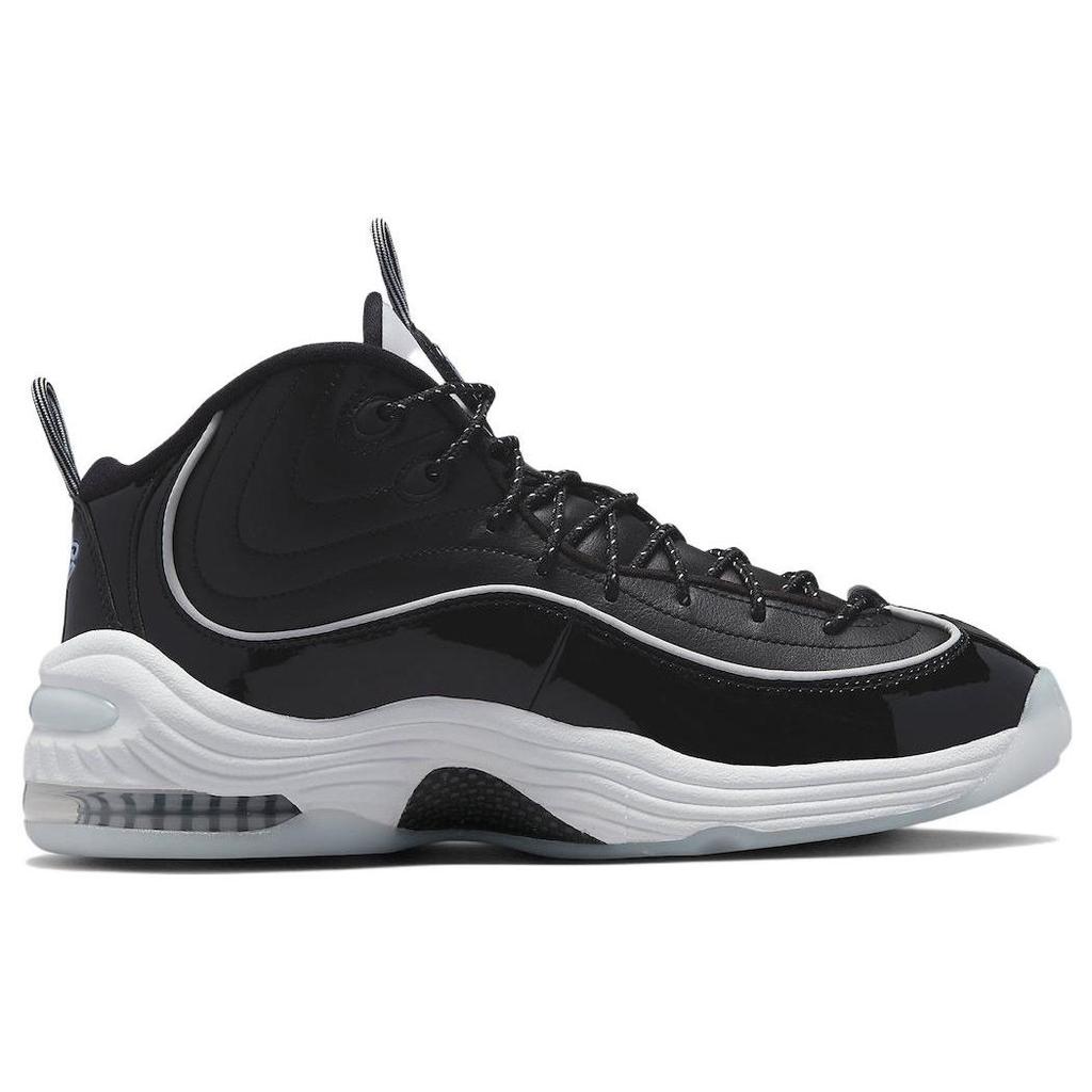 Nike Air Penny 2 Black Patent Unisex Sneakers Multi-Color White Football-Grey DV0817-001