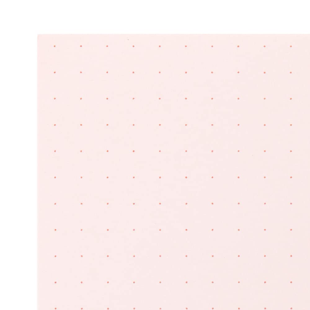 DESIGNPHIL MIDORI Paper Color Dot 15338006 Pad, Grid, Pink, A5,