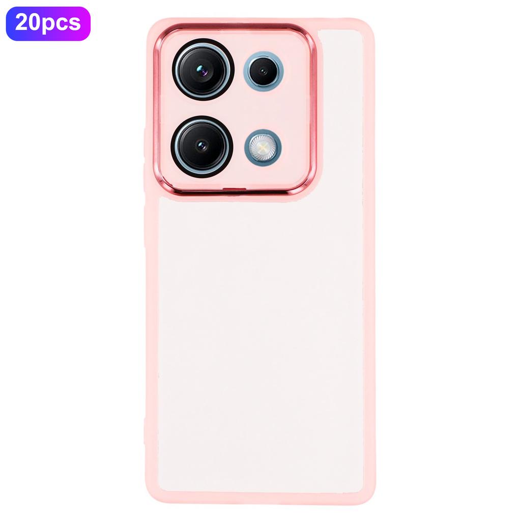 Bulk Purchasing 20Pcs For Xiaomi Redmi Note 14S 4G Case Electroplated Camera Frame TPU Phone Cover Precise Cutouts