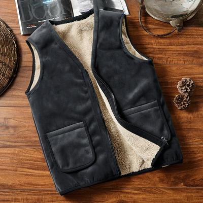 Warm Vest Men's Thickened Plus Velvet Winter Men's Lamb Velvet Large Size Vest Waistcoat