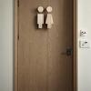 2PCS Wooden Bathroom Sign for Men's and Women's Restroom Doors Suitable for Home and Office, Bathroom Accessories