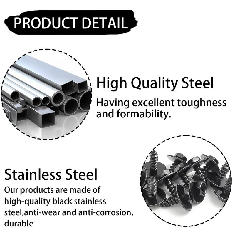 Car Bumper Self-tapping Screws Fender Cover Engine Shields Splash Guard Bolt Retainer Car Fender Liner Cover Screw