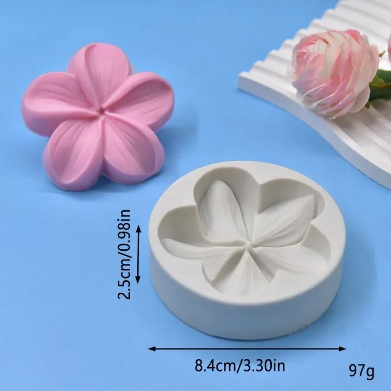 

Мыло с силиконовой формой, ручная форма «Свеча с цветком», смола, глина, силиконовая форма для лепки помадки в виде цветка с пятью лепестками