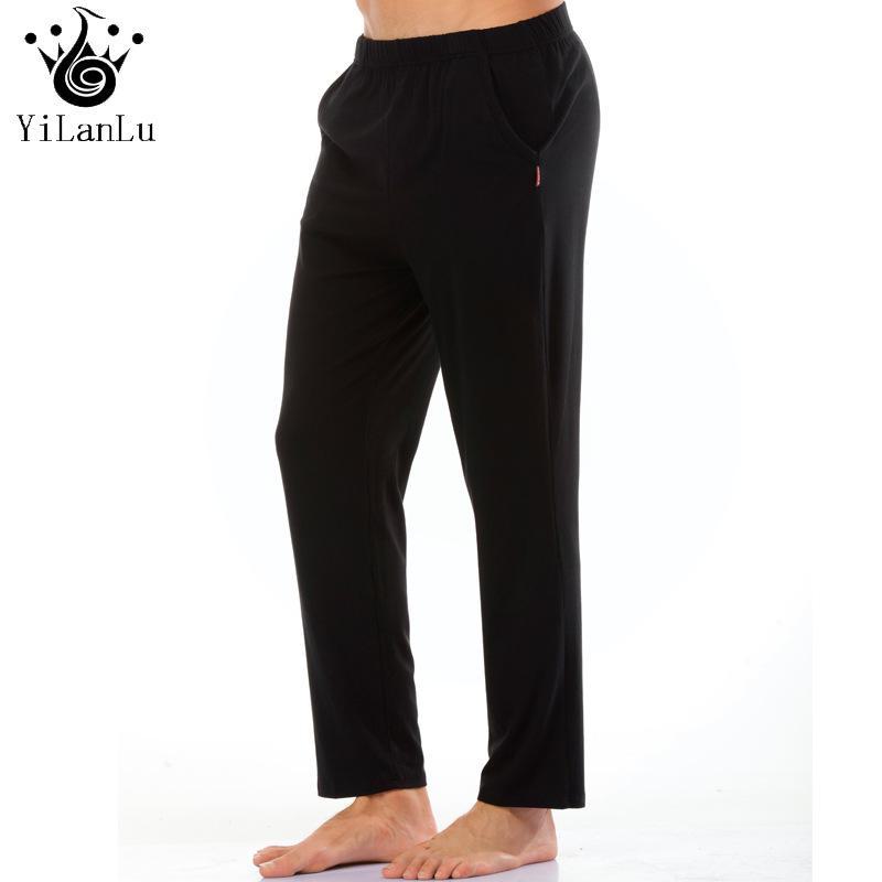 Yilanlu Men's Modal Cotton Loose Pajama Pants - Lightweight Summer Air-Conditioned Trousers