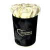 Flowerbox Inspiruj - Black Box with Soap Roses - No. 18 Cream