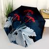1pc Floral Pattern Automatic Open/close Folding Compact Cute Umbrella, 8-Rib Sturdy Canopy, Lightweight Portable, Commuting Use, Gift, Outdoor Umbrell