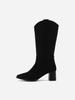 Salt And Chocolate [Suede Ver. Added] Pointed Toe Western Long Boots 412148003 (6Cm/3 Colors) (A Type)