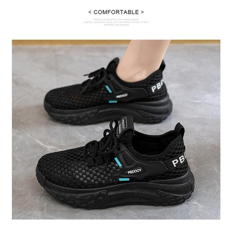 Korean Style Women Breathable Hollow Out Mesh Thick Sole Casual Sports Sneakers