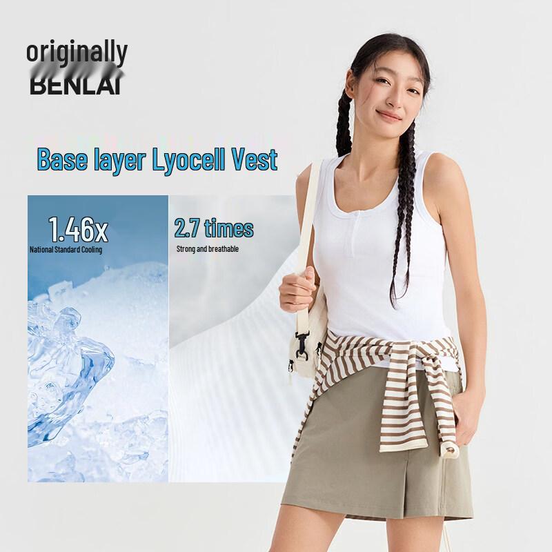 Benlai Women s Cool-Touch U-Neck Crop Tank Top 2XL