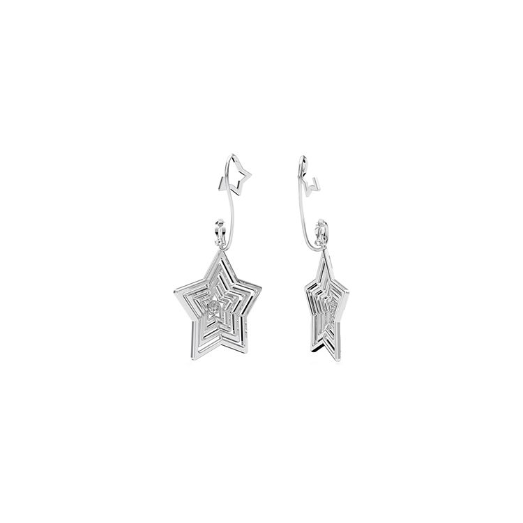 Swarovski Stella Fashion Minimalist Rhodium Plated Earrings Women Earrings 5617768