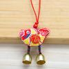 Snake Year Tiger Head Embroidered Apple Gourd Blessing Sachet Wind Chime Car Pendant Gift