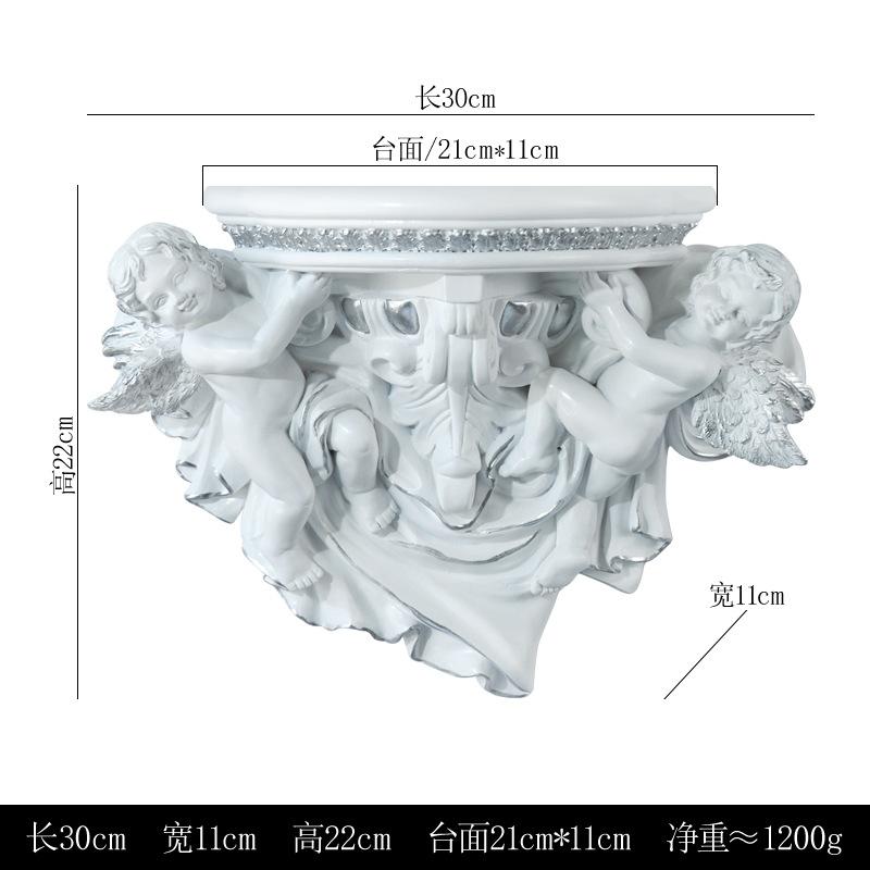 European Creative Resin Wall Hanging Angel Modeling Living Room TV Wall Decoration Arts and Crafts Shelf Partition