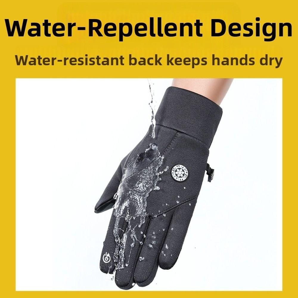 Rutschfeste Ganzfinger Winter-Wärme-Handschuhe Verdickt Winddicht Herren Fahrradhandschuhe Wasserabweisend Touchscreen
