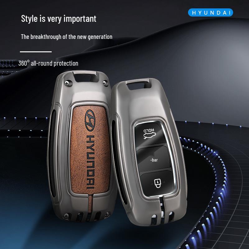 2021 Hyundai Elantra, ix35, ix25, Sonata 8, Festa Key Case - Premium Genuine Leather for Men