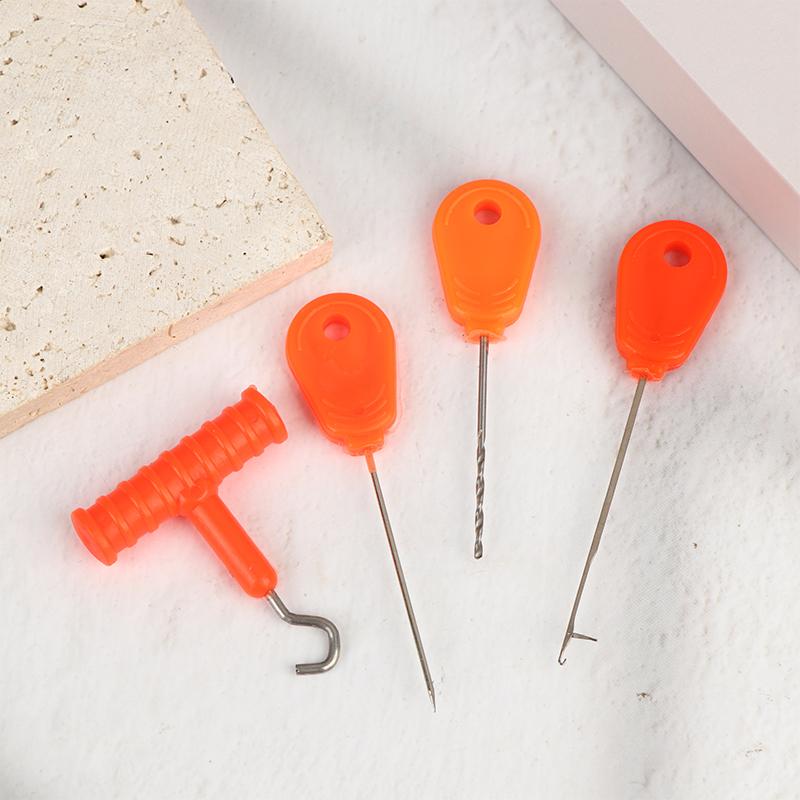 4Pcs Carp Fishing Bait Needle With Storage Box Professional Bait Threading Tools Carp Angling Fishing Accessories