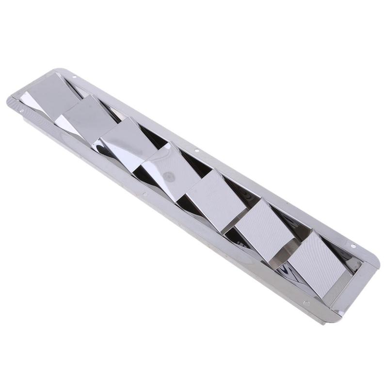 Stainless Steel Boat 7 Slots Louvered Vent Ventilation Grill Cover for Marine Boats Companionway Door and Cabin - Silver
