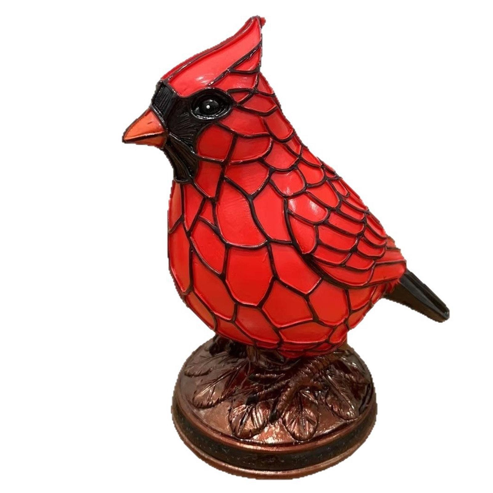 

1PC Red Bird Table Lamp Decorative Red Bird Table Lamp Resin Decorative Piece The Gift For Your Friends Retro Ornament Set
