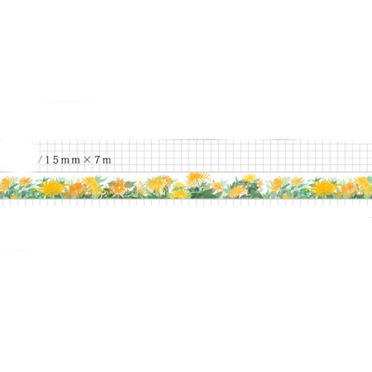 Beautiful Wash Tape Flower Plant Japanese Masking Adhesive Tape Decors Scrap Booking Sticker Label