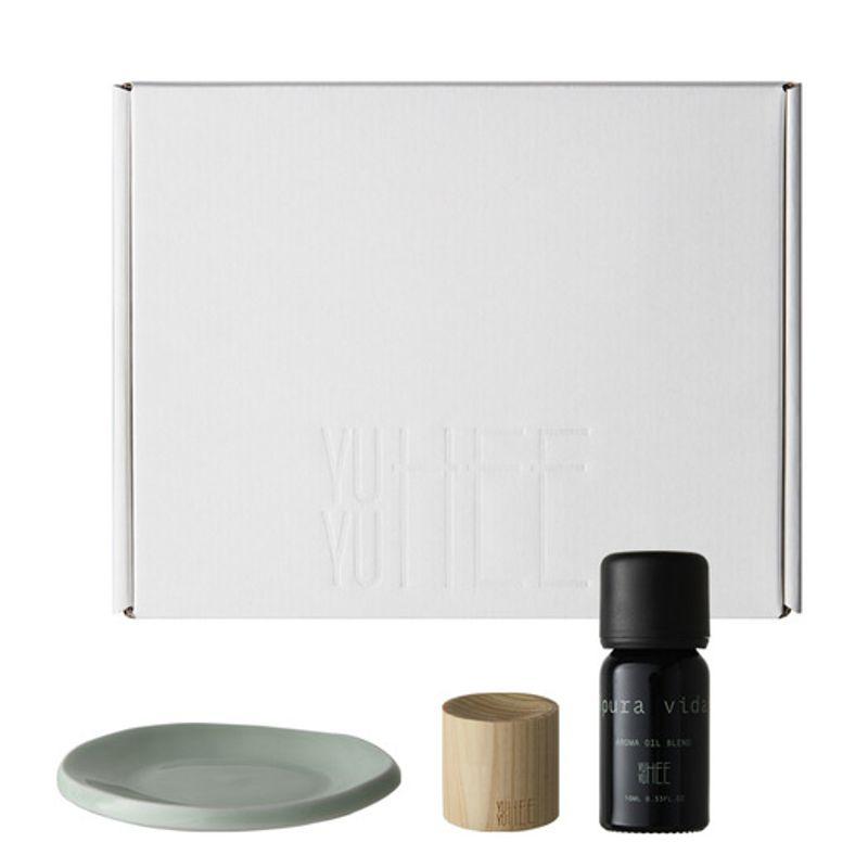 yuyuhee Aroma Ritual Kit + Song Seung-ho s Celadon Tray Pura Vida+Wood Cap+tray