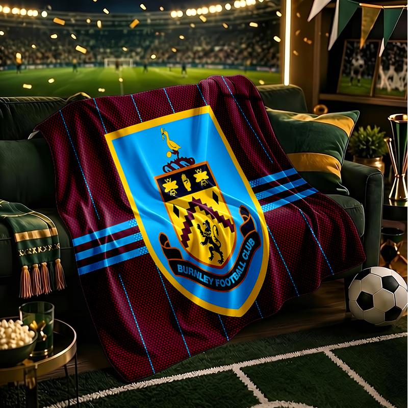 Burnley Football Club Throws Blanket Flannel Blankets Plush for Couch Bed Gifts for Men Women Travel picnic blanket Christmas fan gifts