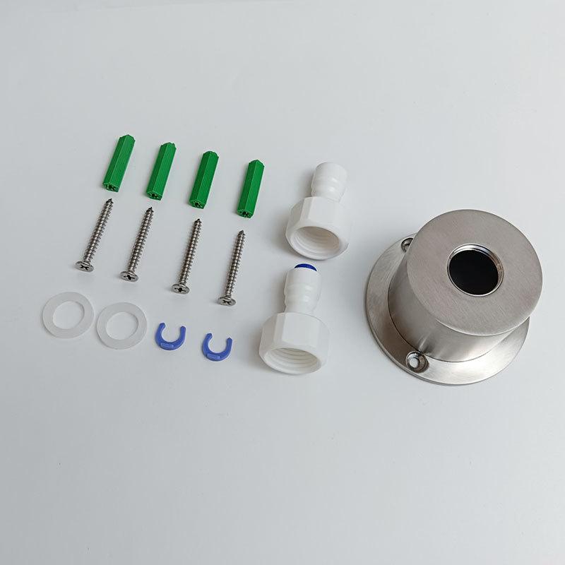 Robinet de cuisine pliable et pivotant mural en acier inoxydable NPT avec double ouverture/fermeture et flux d'eau froide simple
