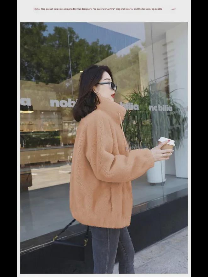 2022 Winter Korean Style High-end Double-faced Cashmere Wool Coat for Women - Medium-length, Fashionable