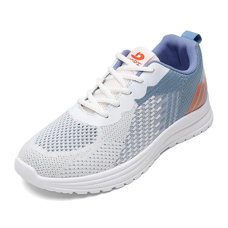 

Four seasons color matching casual fly-woven shoes outdoor sports lightweight breathable running shoes low-top lace-up Korean version of dad shoes 39