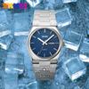 Fashion Solid Stainless Steel Buckle Men's Business Casual Quartz Watch Thin Double Calendar Men's Watch