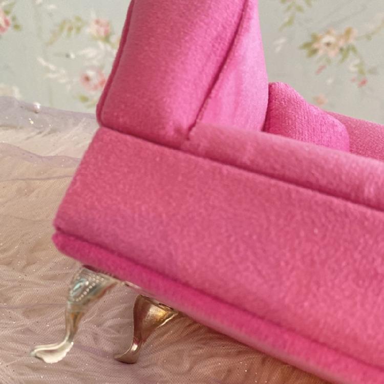 Dollhouses Plush Miniature Sofa Furniture For Toyhouses Jewelry Box Design Safe Childrens Play