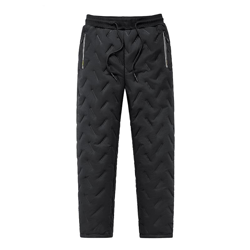

Thick Cotton Pants with Added Fleece, Men s Warm Sports Sweatpants, Loose Plus Size Ankle Cinching Lamb Fleece Ankle Cinching Pants L